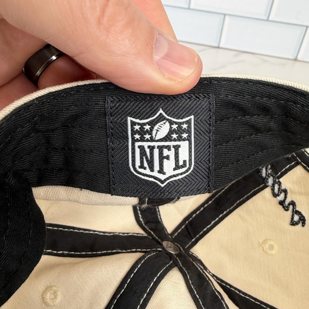 Pittsburgh Steelers Hat Cap Strap Back Mens Jaguars Cream NFL‎ Football Dad 1995 - Picture 10 of 13